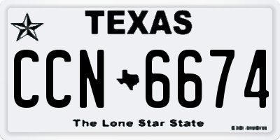 TX license plate CCN6674