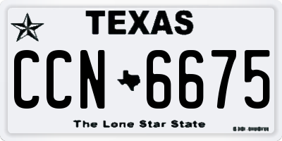 TX license plate CCN6675