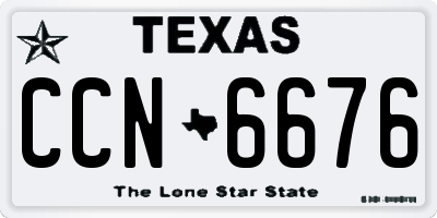 TX license plate CCN6676