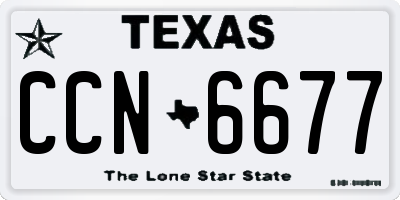 TX license plate CCN6677