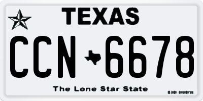 TX license plate CCN6678