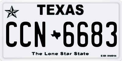 TX license plate CCN6683