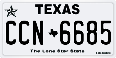 TX license plate CCN6685