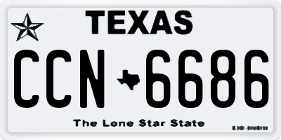 TX license plate CCN6686