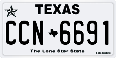 TX license plate CCN6691