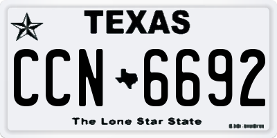 TX license plate CCN6692