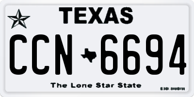 TX license plate CCN6694