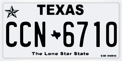 TX license plate CCN6710