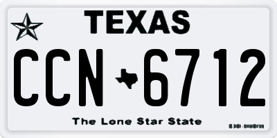 TX license plate CCN6712