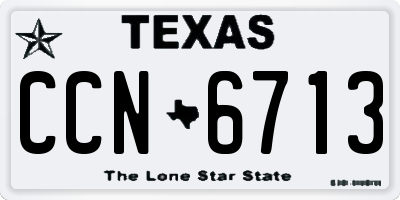 TX license plate CCN6713