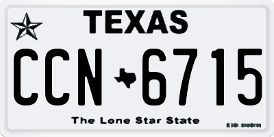 TX license plate CCN6715
