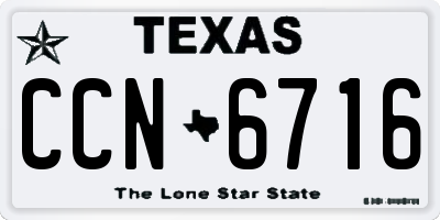 TX license plate CCN6716