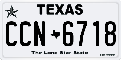 TX license plate CCN6718