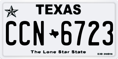 TX license plate CCN6723