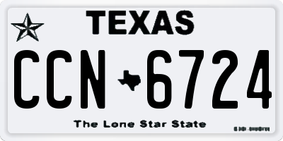 TX license plate CCN6724