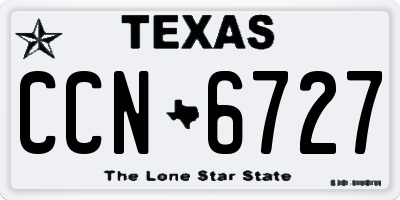 TX license plate CCN6727