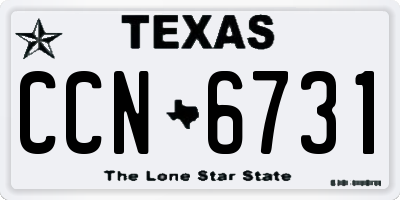 TX license plate CCN6731