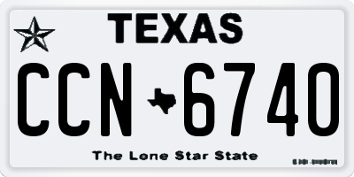 TX license plate CCN6740