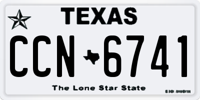 TX license plate CCN6741