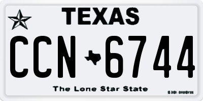 TX license plate CCN6744