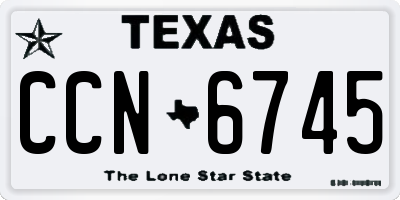 TX license plate CCN6745