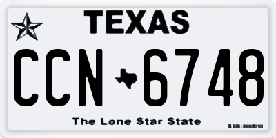 TX license plate CCN6748
