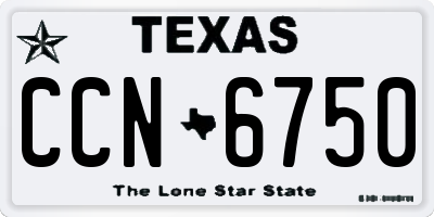 TX license plate CCN6750