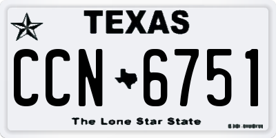 TX license plate CCN6751