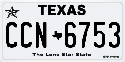 TX license plate CCN6753