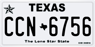 TX license plate CCN6756