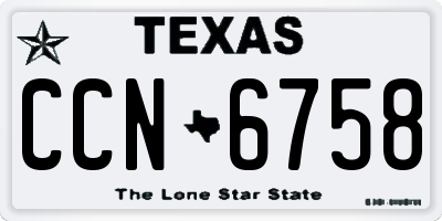 TX license plate CCN6758