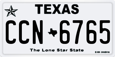 TX license plate CCN6765