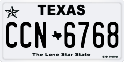 TX license plate CCN6768