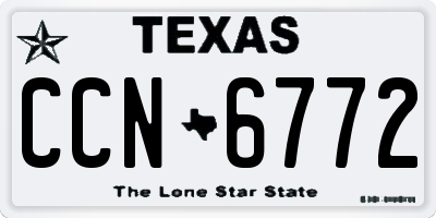 TX license plate CCN6772