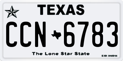 TX license plate CCN6783