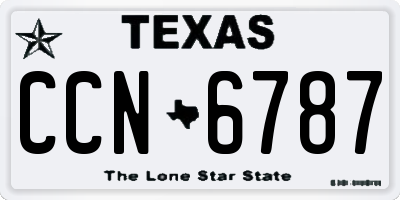 TX license plate CCN6787