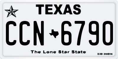 TX license plate CCN6790