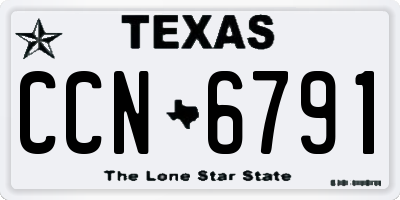 TX license plate CCN6791