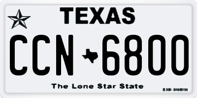 TX license plate CCN6800