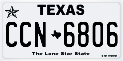 TX license plate CCN6806