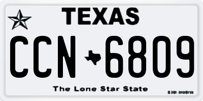 TX license plate CCN6809