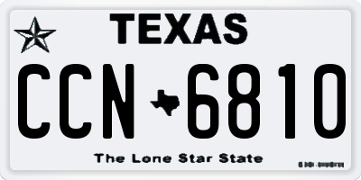 TX license plate CCN6810