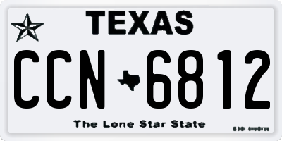 TX license plate CCN6812