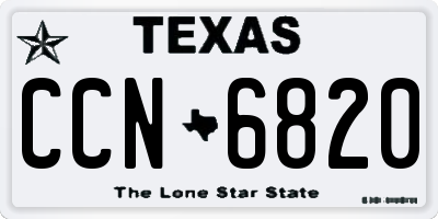 TX license plate CCN6820