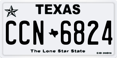 TX license plate CCN6824