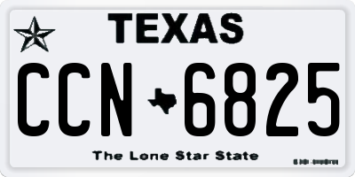 TX license plate CCN6825