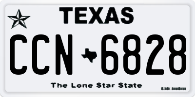 TX license plate CCN6828