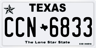 TX license plate CCN6833
