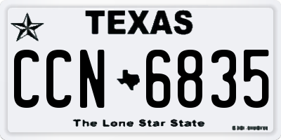 TX license plate CCN6835