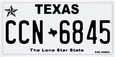TX license plate CCN6845